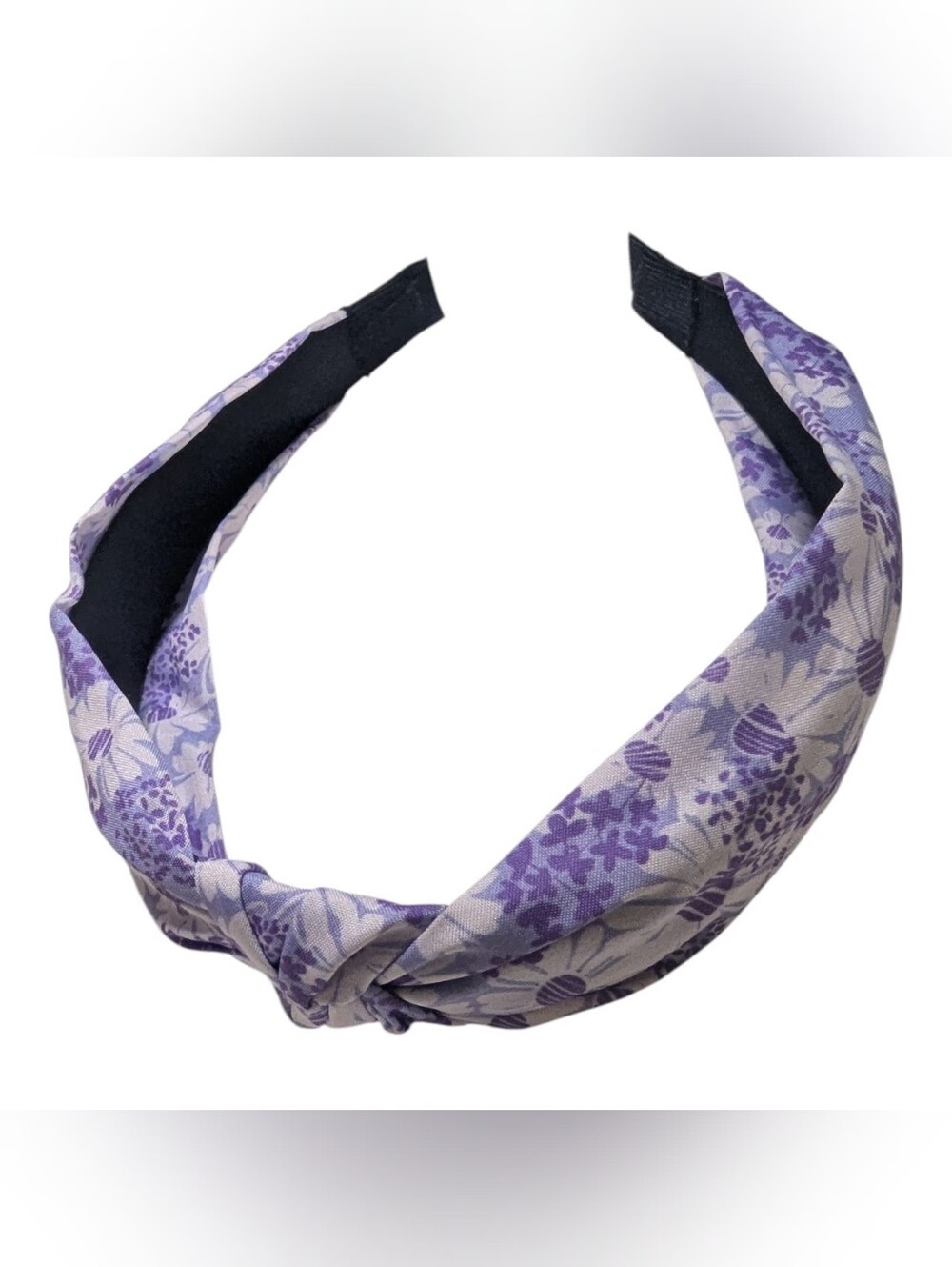 NEW Twist Knot Headband O/S Floral Purple